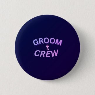 Chapa Redonda De 5 Cm Groom crew button