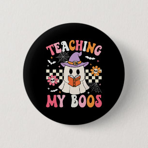 Chapa Redonda De 5 Cm Groovy Enseñando a mi profesor de Boos Fantasma Ha