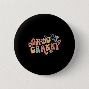 Chapa Redonda De 5 Cm Groovy Granny One Agradecimiento Granny Día de Acc
