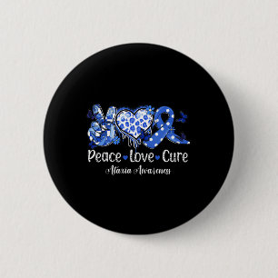 Chapa Redonda De 5 Cm Groovy Paz Amor Cura Ataxia Cinta Azul Conciencia