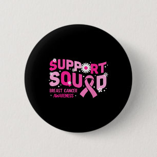 Chapa Redonda De 5 Cm Groovy Support Squad Sensibilización sobre el cánc