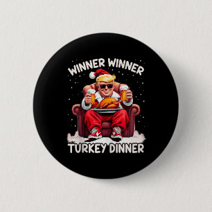 Chapa Redonda De 5 Cm Groovy Xmas Trump Ganador de Cena en Turquía