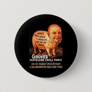 Chapa Redonda De 5 Cm Grove Tonic engendra a los niños y adultos grasa c