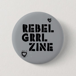 Chapa Redonda De 5 Cm Grrl rebelde Zine