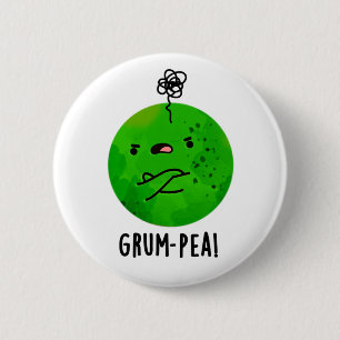 Chapa Redonda De 5 Cm Grum-pea Funny Veggie Pun