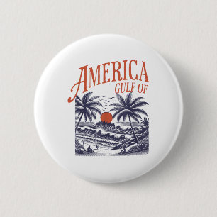 Chapa Redonda De 5 Cm Grunge Design Funny Retro 2025, Gulf Of Usa Americ