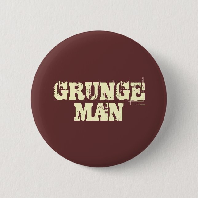 Chapa Redonda De 5 Cm Grunge Man (Anverso)