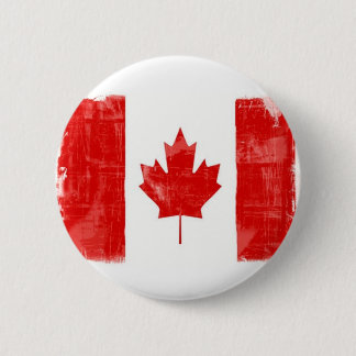 Chapa Redonda De 5 Cm GrungeCanadianFlag-LG