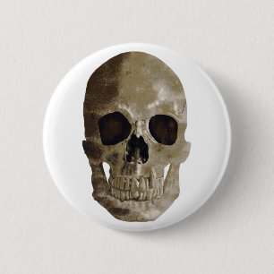 Chapa Redonda De 5 Cm Grungy Skull