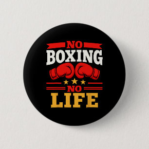 Chapa Redonda De 5 Cm Guantes de boxeo No Boxing No Life Guantes de boxe