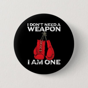Chapa Redonda De 5 Cm Guantes de boxeo no necesito un cazador de armas