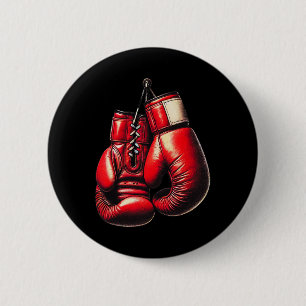Chapa Redonda De 5 Cm Guantes de boxeo Rojo Boxeo Deportivo Kickboxing