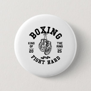Chapa Redonda De 5 Cm Guantes De Boxer De Estilo Retro Vintage King Of R