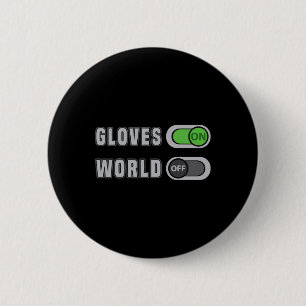 Chapa Redonda De 5 Cm Guantes Graciosos En World Off Fitness Boxing Tee