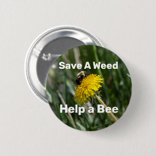 Chapa Redonda De 5 Cm Guardar Una Maleza, Ayudar A Una Abeja