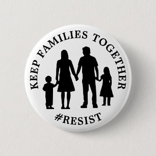 Chapa Redonda De 5 Cm Guarde el triunfo anti de las familias junto para