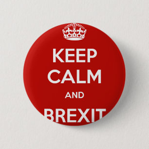 Chapa Redonda De 5 Cm Guarde la calma y Brexit
