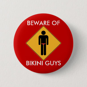 Chapa Redonda De 5 Cm Guárdese de individuos del bikini