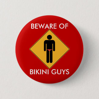 Chapa Redonda De 5 Cm Guárdese de individuos del bikini