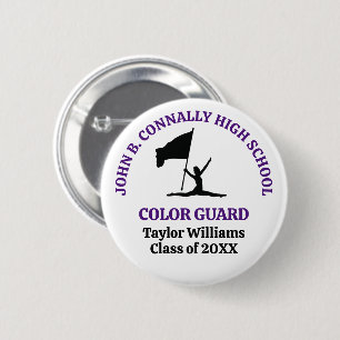Chapa Redonda De 5 Cm Guardia de Color de Escuela Secundaria Personaliza