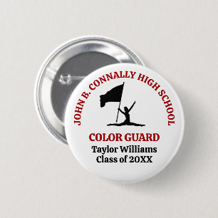 Chapa Redonda De 5 Cm Guardia de Color Personalizada de Escuela Secundar