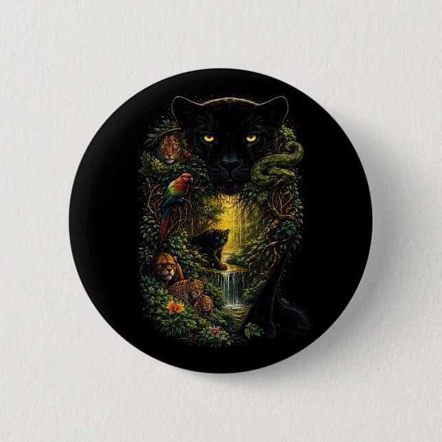 Chapa Redonda De 5 Cm Guardians of the Wild (Anverso)