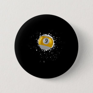 Chapa Redonda De 5 Cm Guay 9 bolas Nueve billones Billiards Paint Splatt