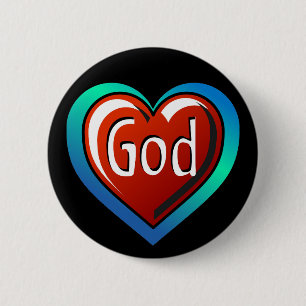 Chapa Redonda De 5 Cm Guay DIOS Heart