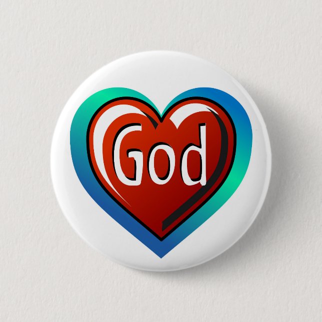 Chapa Redonda De 5 Cm Guay DIOS Heart (Anverso)