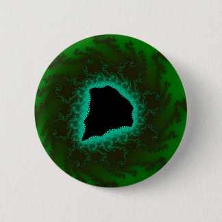 Chapa Redonda De 5 Cm Guay Green Mandelbrot Fractal Art