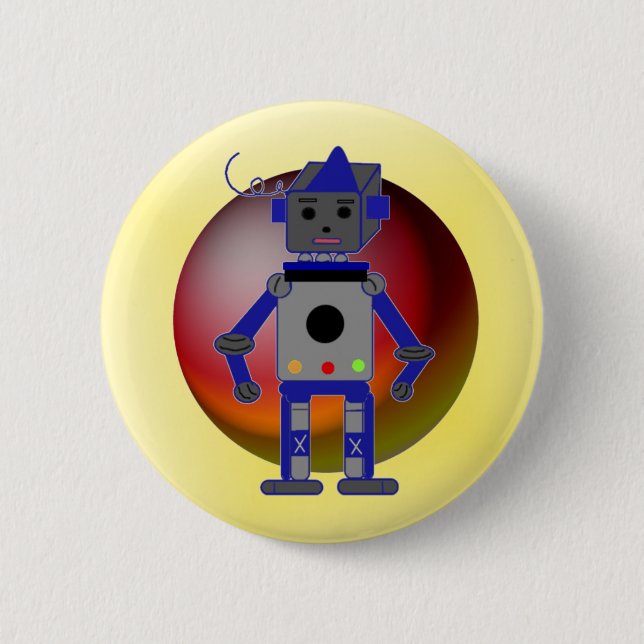 Chapa Redonda De 5 Cm Guay Robot (Anverso)