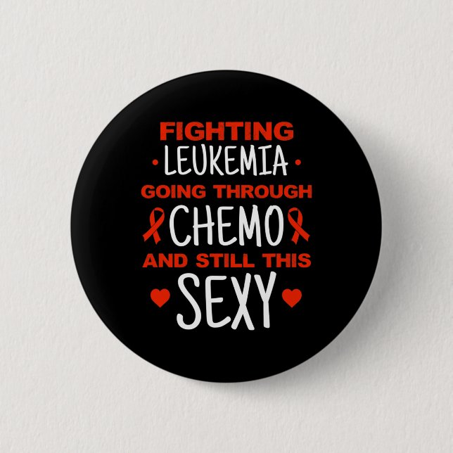 Chapa Redonda De 5 Cm Guerrero contra Leukemi (Anverso)