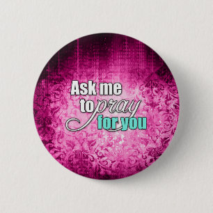 Chapa Redonda De 5 Cm Guerrero cristiano espiritual inspirador del rezo