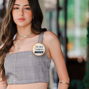 Chapa Redonda De 5 Cm Guerrero de esclerosis múltiple