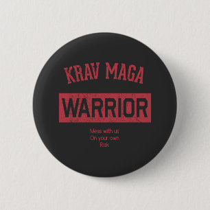 Chapa Redonda De 5 Cm Guerrero de Krav Maga