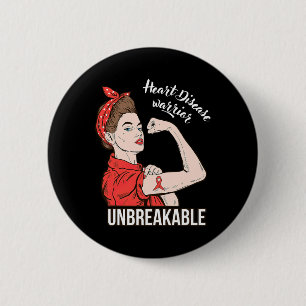 Chapa Redonda De 5 Cm Guerrero de la conciencia de la enfermedad sobrevi