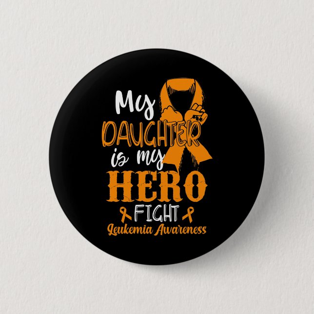 Chapa Redonda De 5 Cm Guerrero de la conciencia sobre la leucemia Tee We (Anverso)