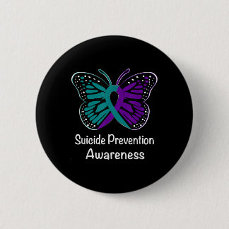 Chapa Redonda De 5 Cm Guerrero de la Concienciación sobre Prevención del