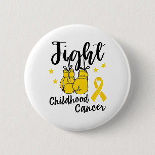Chapa Redonda De 5 Cm Guerrero de la Lucha Contra el Cáncer Infantil En