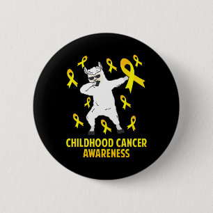 Chapa Redonda De 5 Cm Guerrero del cáncer infantil "Cute Llama Dabbing"