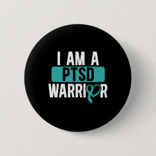 Chapa Redonda De 5 Cm Guerrero del Ptsd tras el trastorno de estrés trau