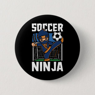 Chapa Redonda De 5 Cm Guerrero jugador de fútbol ninja divertido amante 