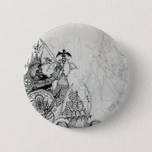 Chapa Redonda De 5 Cm GUERREROS GÓTICOS, caballeros bárbaros, fantasía