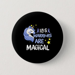 Chapa Redonda De 5 Cm Guerreros irritables del síndrome de Bowel Unicorn
