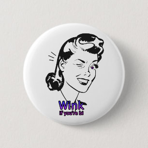 Chapa Redonda De 5 Cm Guiñe si usted es BI