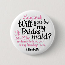 Guión rosa negro serás mi dama de honor