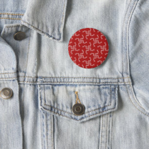 Chapa Redonda De 5 Cm Guirnalda de Navidad Roja, Decoración de Navidad,
