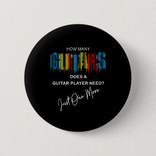 Chapa Redonda De 5 Cm Guitarista Cuántos Guitars tiene cumpleaños
