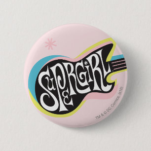 Chapa Redonda De 5 Cm Guitarra de Supergirl