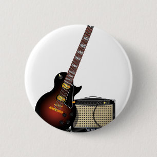 Chapa Redonda De 5 Cm Guitarra Eléctrica